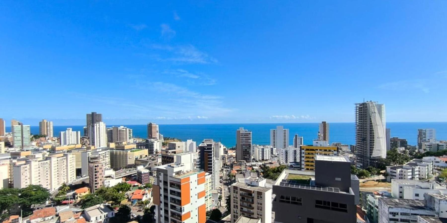 Lindo Studio Vista Mar Na Barra Com Piscina No Rooftop Do Edf, Proximo Ao Porto Da Barra Salvador Exterior foto